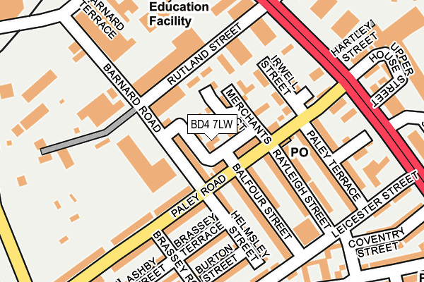 BD4 7LW map - OS OpenMap – Local (Ordnance Survey)