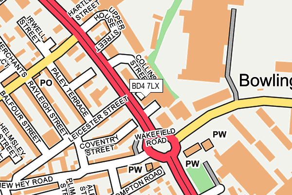 BD4 7LX map - OS OpenMap – Local (Ordnance Survey)