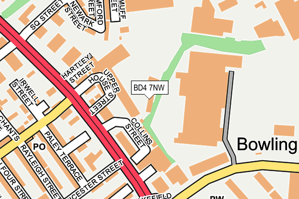 BD4 7NW map - OS OpenMap – Local (Ordnance Survey)