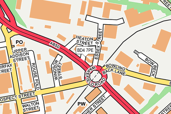 BD4 7PE map - OS OpenMap – Local (Ordnance Survey)