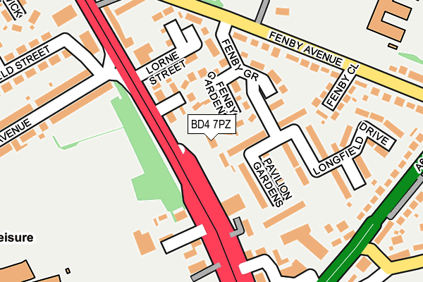 BD4 7PZ map - OS OpenMap – Local (Ordnance Survey)