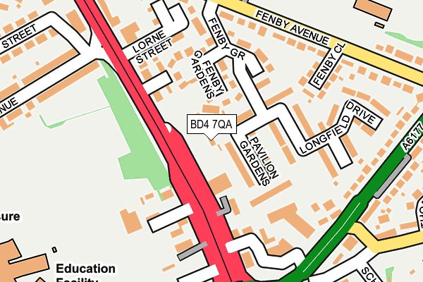 BD4 7QA map - OS OpenMap – Local (Ordnance Survey)