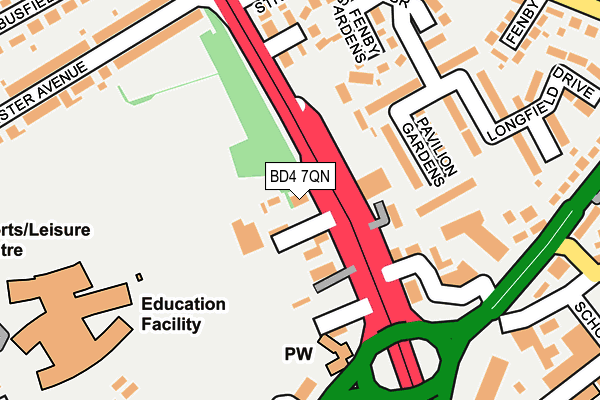 BD4 7QN map - OS OpenMap – Local (Ordnance Survey)