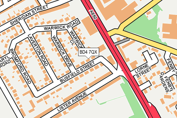 BD4 7QX map - OS OpenMap – Local (Ordnance Survey)