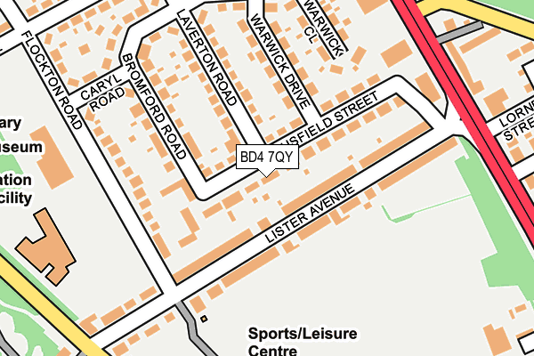 BD4 7QY map - OS OpenMap – Local (Ordnance Survey)