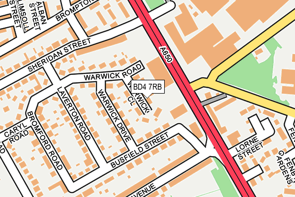 BD4 7RB map - OS OpenMap – Local (Ordnance Survey)