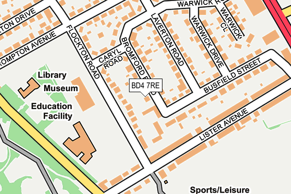 BD4 7RE map - OS OpenMap – Local (Ordnance Survey)