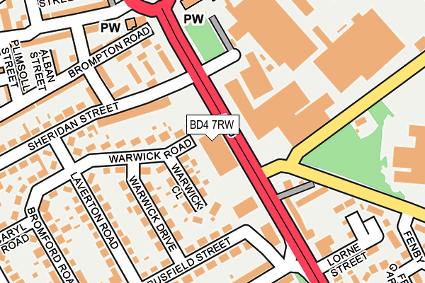 BD4 7RW map - OS OpenMap – Local (Ordnance Survey)