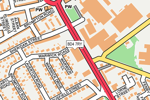 BD4 7RY map - OS OpenMap – Local (Ordnance Survey)