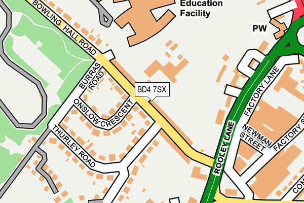 BD4 7SX map - OS OpenMap – Local (Ordnance Survey)