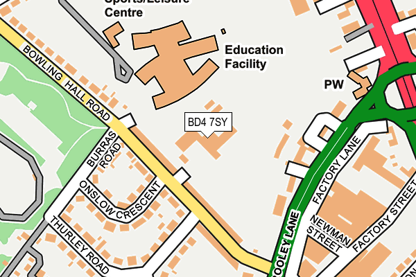 BD4 7SY map - OS OpenMap – Local (Ordnance Survey)