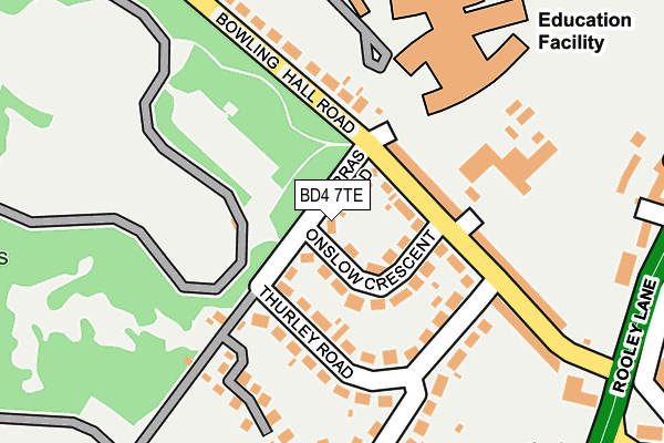 BD4 7TE map - OS OpenMap – Local (Ordnance Survey)