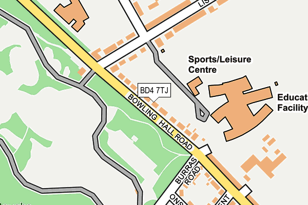 BD4 7TJ map - OS OpenMap – Local (Ordnance Survey)