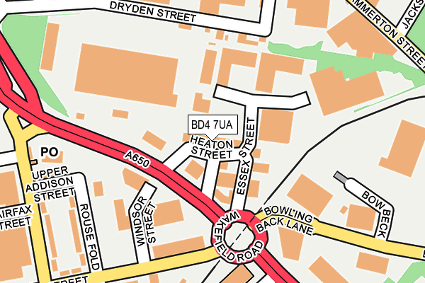 BD4 7UA map - OS OpenMap – Local (Ordnance Survey)