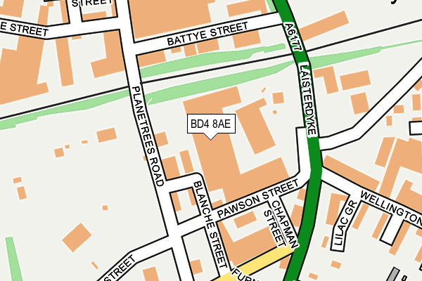 BD4 8AE map - OS OpenMap – Local (Ordnance Survey)