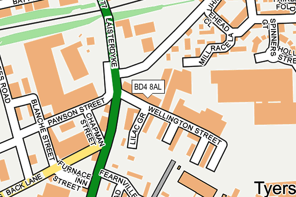 BD4 8AL map - OS OpenMap – Local (Ordnance Survey)