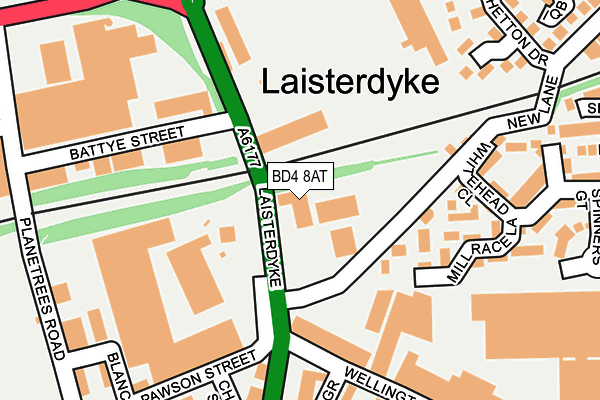 BD4 8AT map - OS OpenMap – Local (Ordnance Survey)