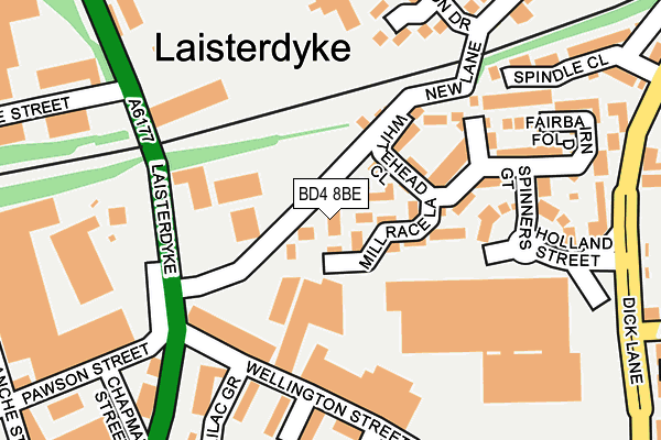 BD4 8BE map - OS OpenMap – Local (Ordnance Survey)