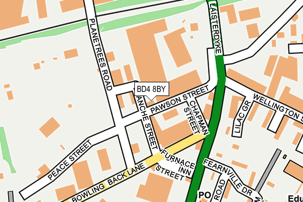 BD4 8BY map - OS OpenMap – Local (Ordnance Survey)