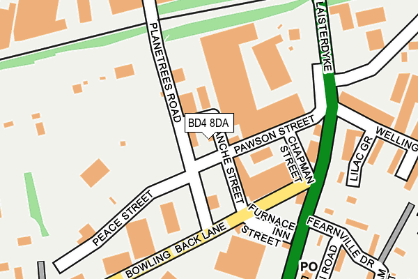BD4 8DA map - OS OpenMap – Local (Ordnance Survey)