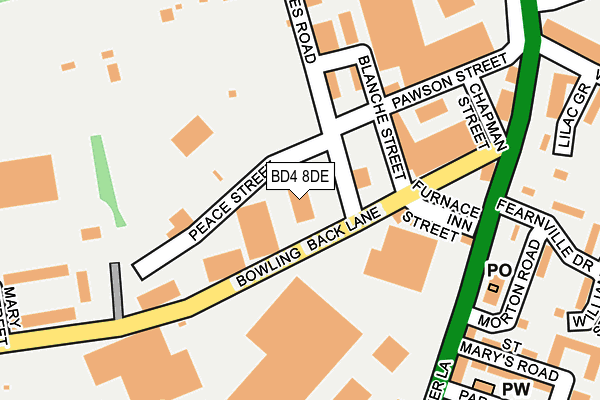 BD4 8DE map - OS OpenMap – Local (Ordnance Survey)
