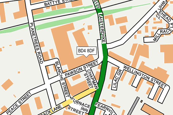 BD4 8DF map - OS OpenMap – Local (Ordnance Survey)