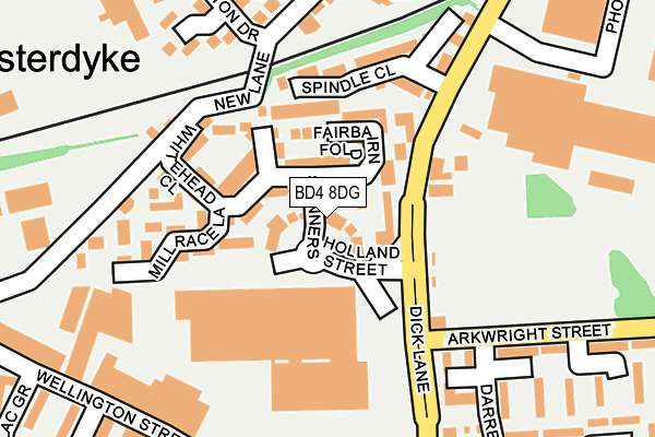 BD4 8DG map - OS OpenMap – Local (Ordnance Survey)