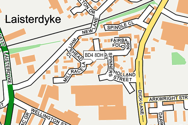 BD4 8DH map - OS OpenMap – Local (Ordnance Survey)