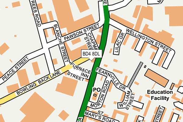 BD4 8DL map - OS OpenMap – Local (Ordnance Survey)