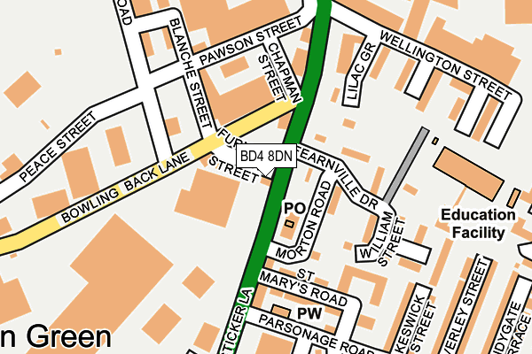 BD4 8DN map - OS OpenMap – Local (Ordnance Survey)