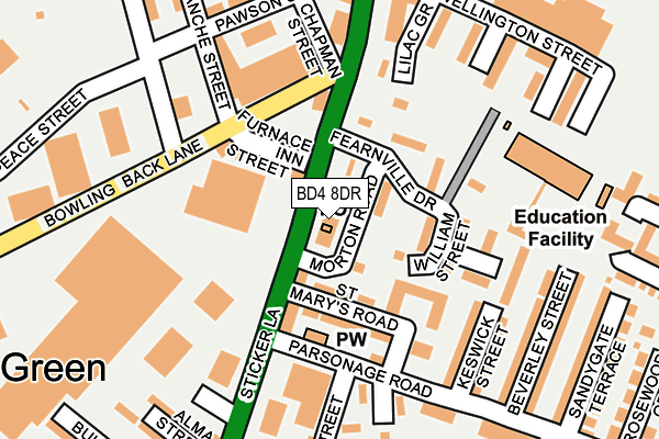 BD4 8DR map - OS OpenMap – Local (Ordnance Survey)