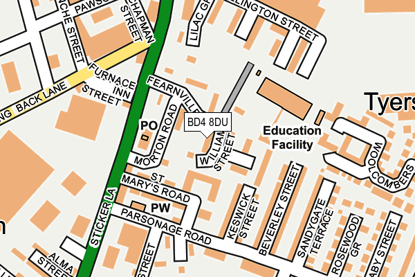 BD4 8DU map - OS OpenMap – Local (Ordnance Survey)