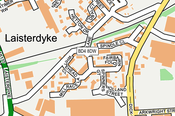 BD4 8DW map - OS OpenMap – Local (Ordnance Survey)