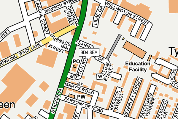BD4 8EA map - OS OpenMap – Local (Ordnance Survey)