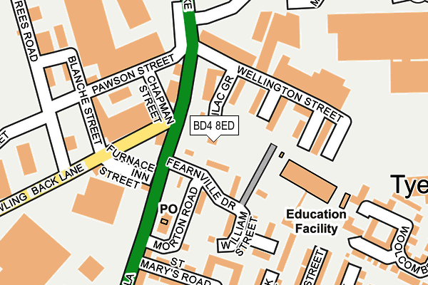 BD4 8ED map - OS OpenMap – Local (Ordnance Survey)