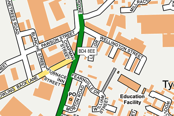 BD4 8EE map - OS OpenMap – Local (Ordnance Survey)