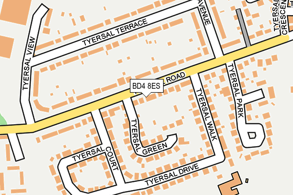 BD4 8ES map - OS OpenMap – Local (Ordnance Survey)