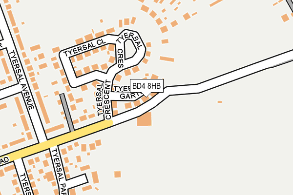 BD4 8HB map - OS OpenMap – Local (Ordnance Survey)