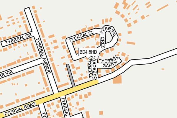 BD4 8HD map - OS OpenMap – Local (Ordnance Survey)