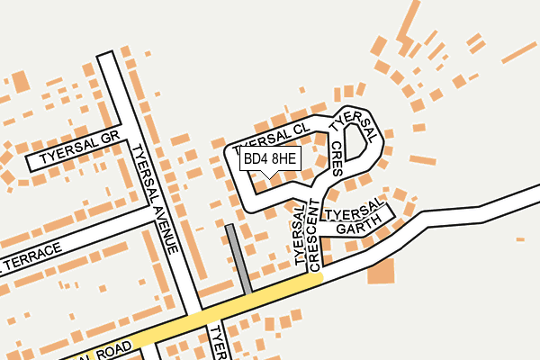 BD4 8HE map - OS OpenMap – Local (Ordnance Survey)