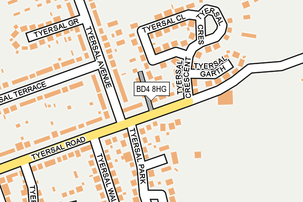 BD4 8HG map - OS OpenMap – Local (Ordnance Survey)