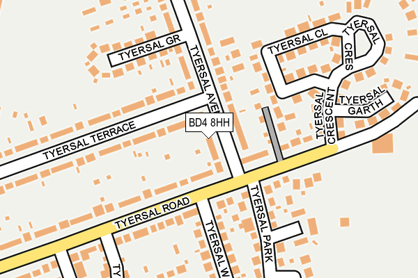 BD4 8HH map - OS OpenMap – Local (Ordnance Survey)