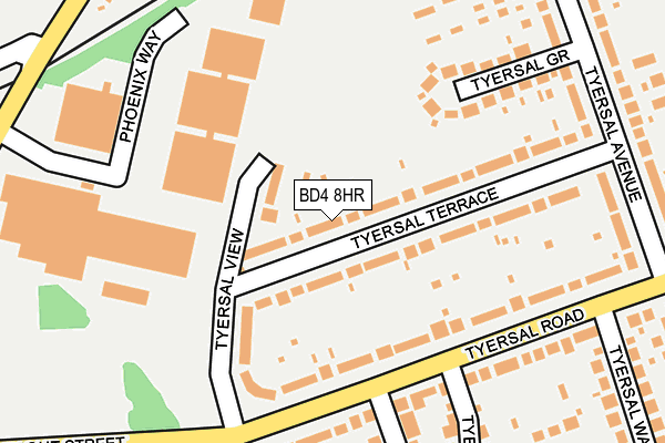 BD4 8HR map - OS OpenMap – Local (Ordnance Survey)