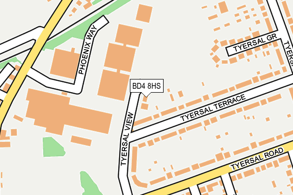 BD4 8HS map - OS OpenMap – Local (Ordnance Survey)