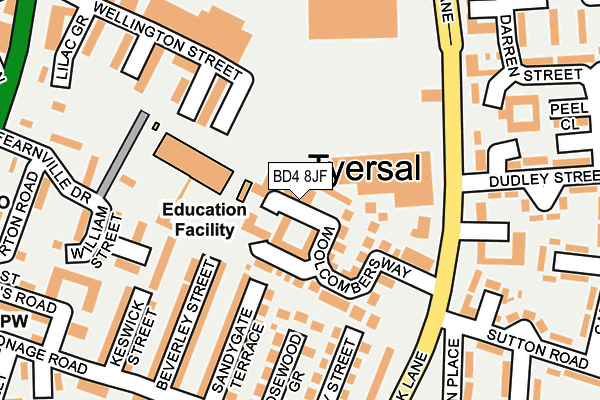 BD4 8JF map - OS OpenMap – Local (Ordnance Survey)