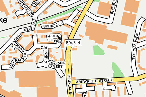 BD4 8JH map - OS OpenMap – Local (Ordnance Survey)
