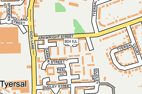 BD4 8JL map - OS OpenMap – Local (Ordnance Survey)