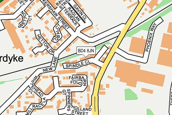 BD4 8JN map - OS OpenMap – Local (Ordnance Survey)