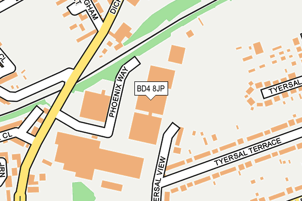 BD4 8JP map - OS OpenMap – Local (Ordnance Survey)