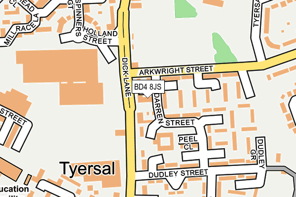 BD4 8JS map - OS OpenMap – Local (Ordnance Survey)